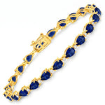 Pear Diamond Accent Line Bracelet