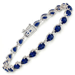 Pear Diamond Accent Line Bracelet