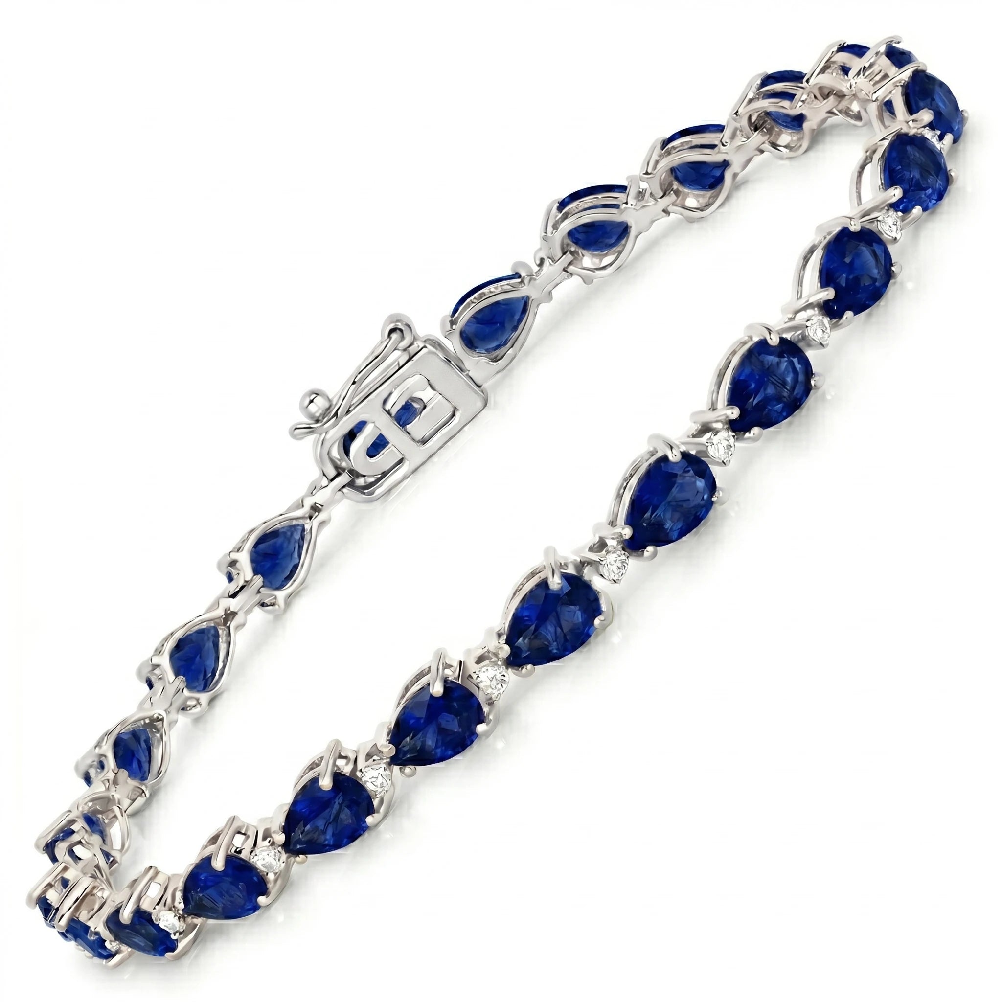 Pear Diamond Accent Line Bracelet