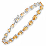 Pear Diamond Accent Line Bracelet
