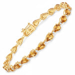 Pear Diamond Accent Line Bracelet