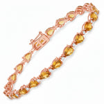 Pear Diamond Accent Line Bracelet