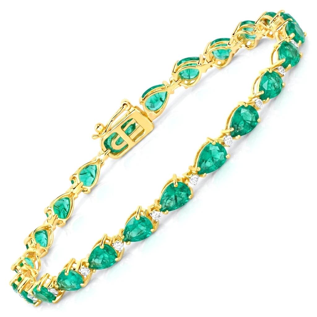Pear Diamond Accent Line Bracelet