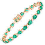 Pear Diamond Accent Line Bracelet