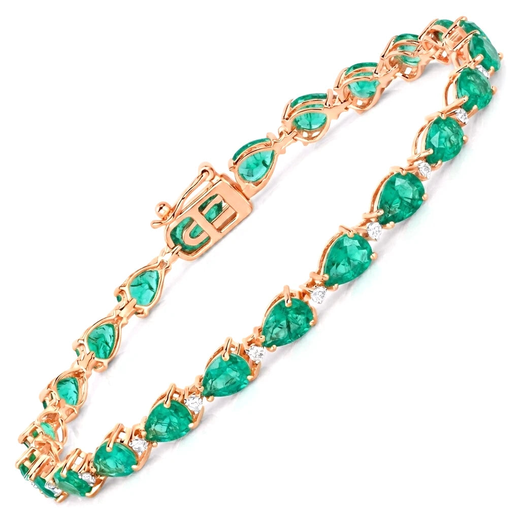 Pear Diamond Accent Line Bracelet