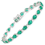 Pear Diamond Accent Line Bracelet