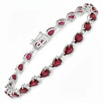 Pear Diamond Accent Line Bracelet