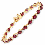 Pear Diamond Accent Line Bracelet