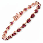 Pear Diamond Accent Line Bracelet