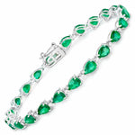 Pear Diamond Accent Line Bracelet