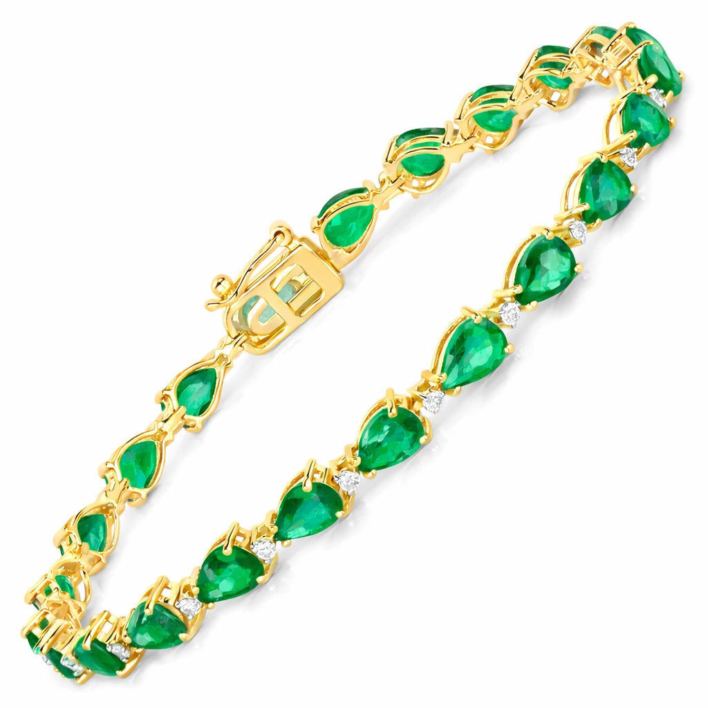 Pear Diamond Accent Line Bracelet