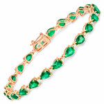 Pear Diamond Accent Line Bracelet