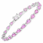 Pear Diamond Accent Line Bracelet