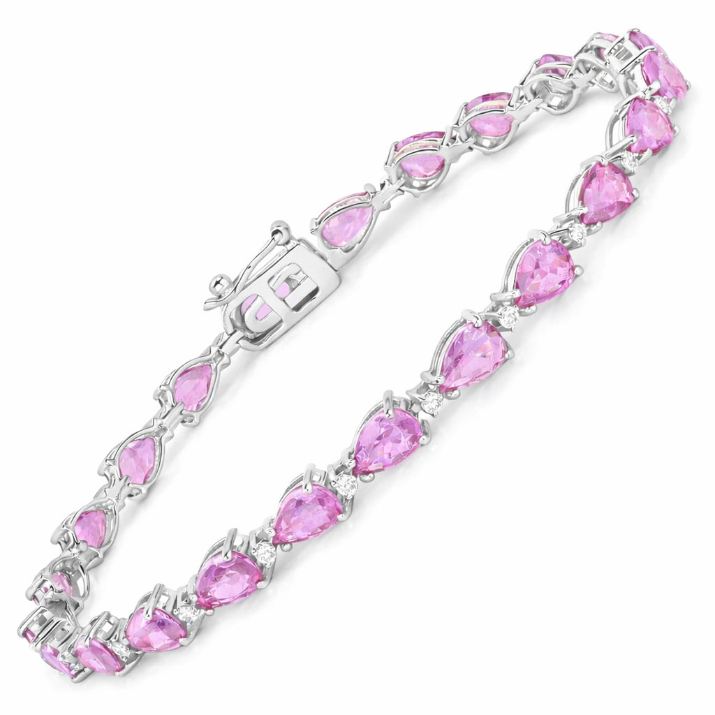 Pear Diamond Accent Line Bracelet