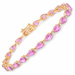 Pear Diamond Accent Line Bracelet