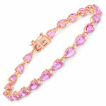 Pear Diamond Accent Line Bracelet