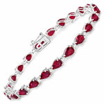 Pear Diamond Accent Line Bracelet