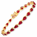 Pear Diamond Accent Line Bracelet