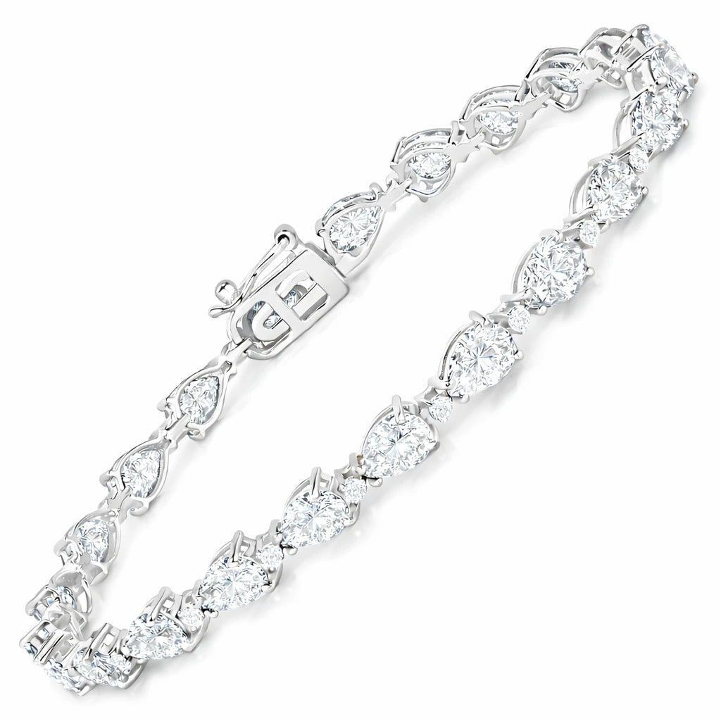 Pear Diamond Accent Line Bracelet