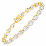 Pear Diamond Accent Line Bracelet