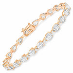 Pear Diamond Accent Line Bracelet