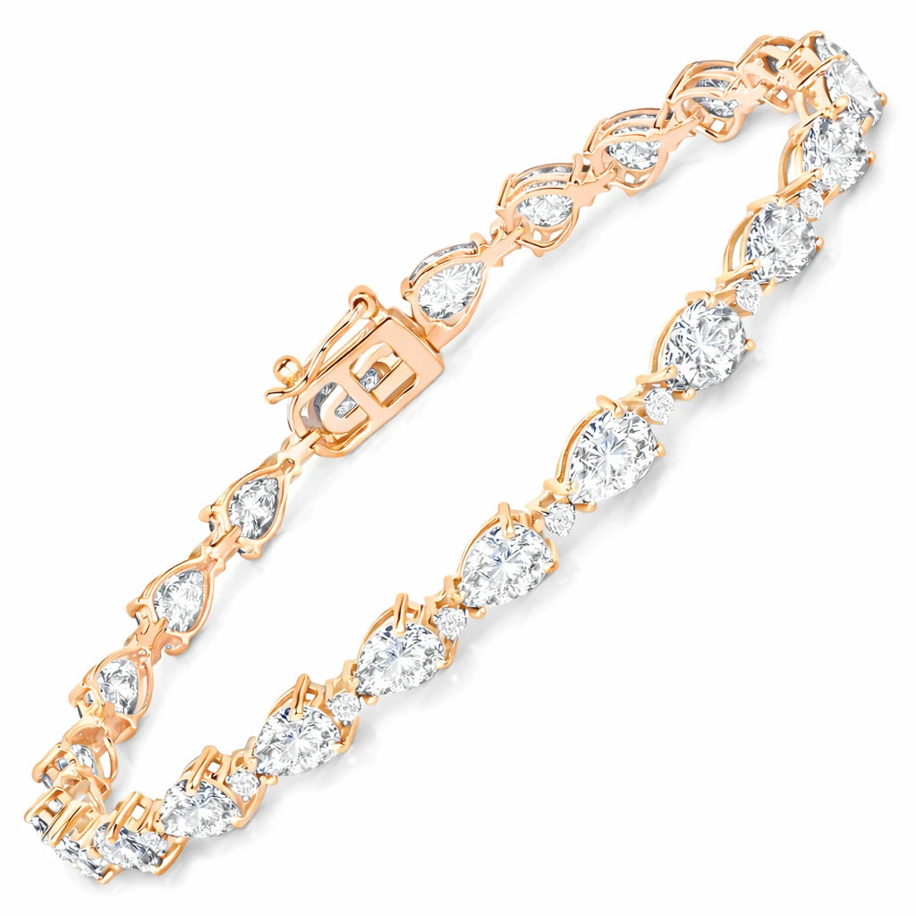 Pear Diamond Accent Line Bracelet