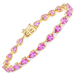 Pear Diamond Accent Line Bracelet
