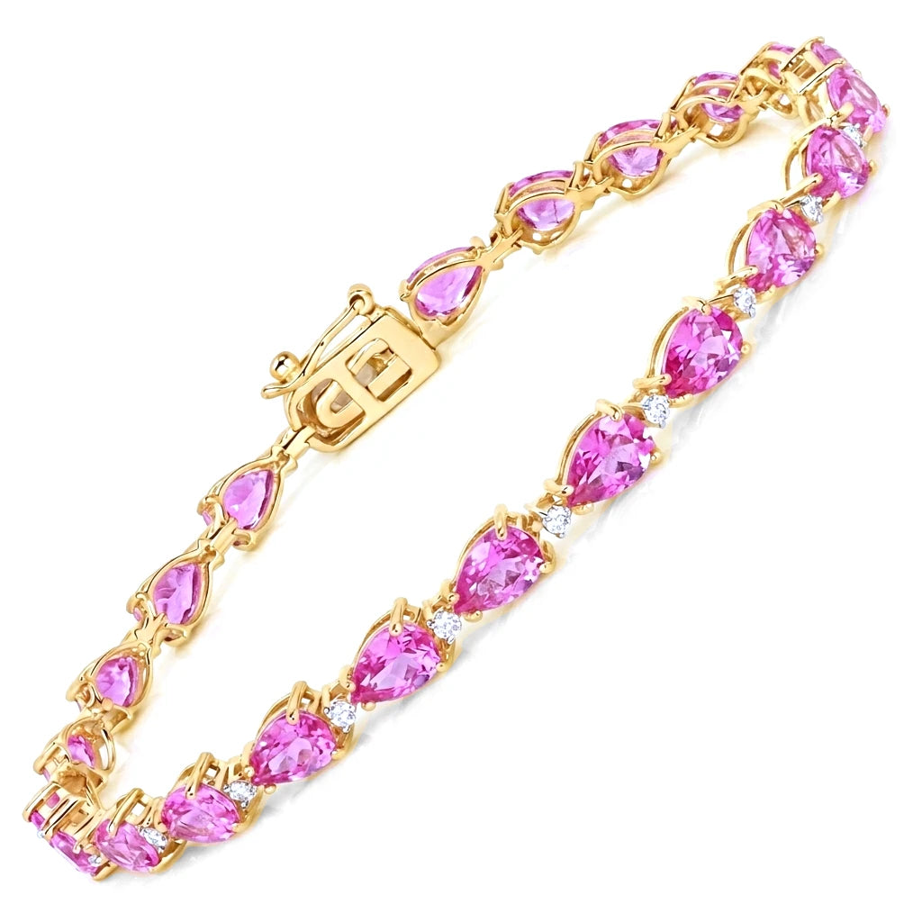 Pear Diamond Accent Line Bracelet