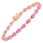 Pear Diamond Accent Line Bracelet