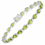 Pear Diamond Accent Line Bracelet