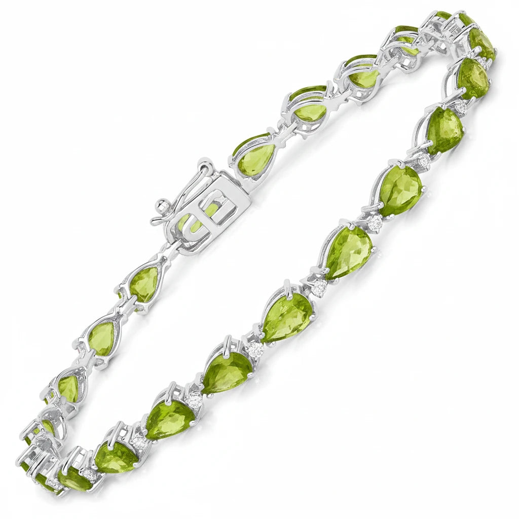 Pear Diamond Accent Line Bracelet