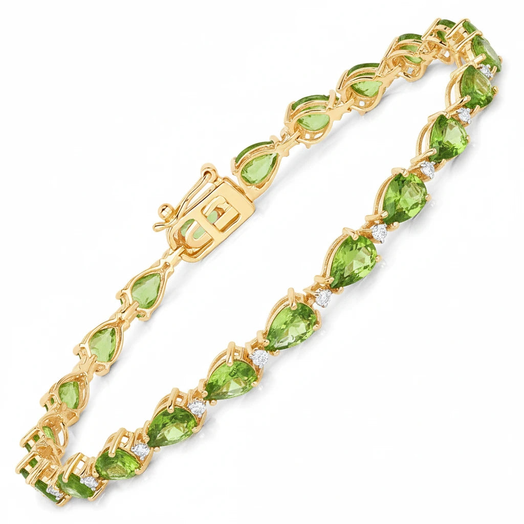 Pear Diamond Accent Line Bracelet