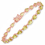 Pear Diamond Accent Line Bracelet