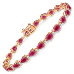 Pear Diamond Accent Line Bracelet