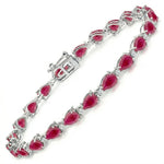 Pear Diamond Accent Line Bracelet