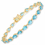 Pear Diamond Accent Line Bracelet