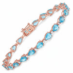 Pear Diamond Accent Line Bracelet