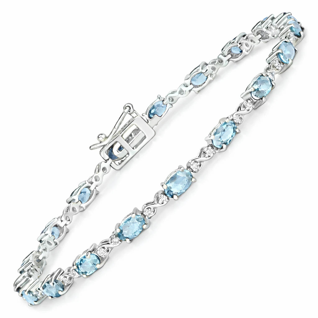 Oval Diamond Accent Bracelet