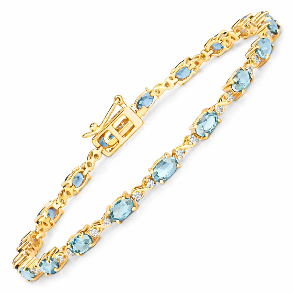 Oval Diamond Accent Bracelet