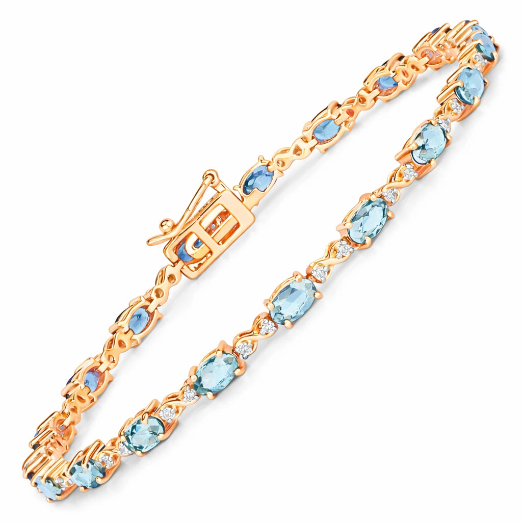 Oval Diamond Accent Bracelet