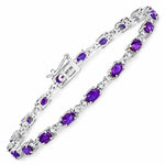 Oval Diamond Accent Bracelet