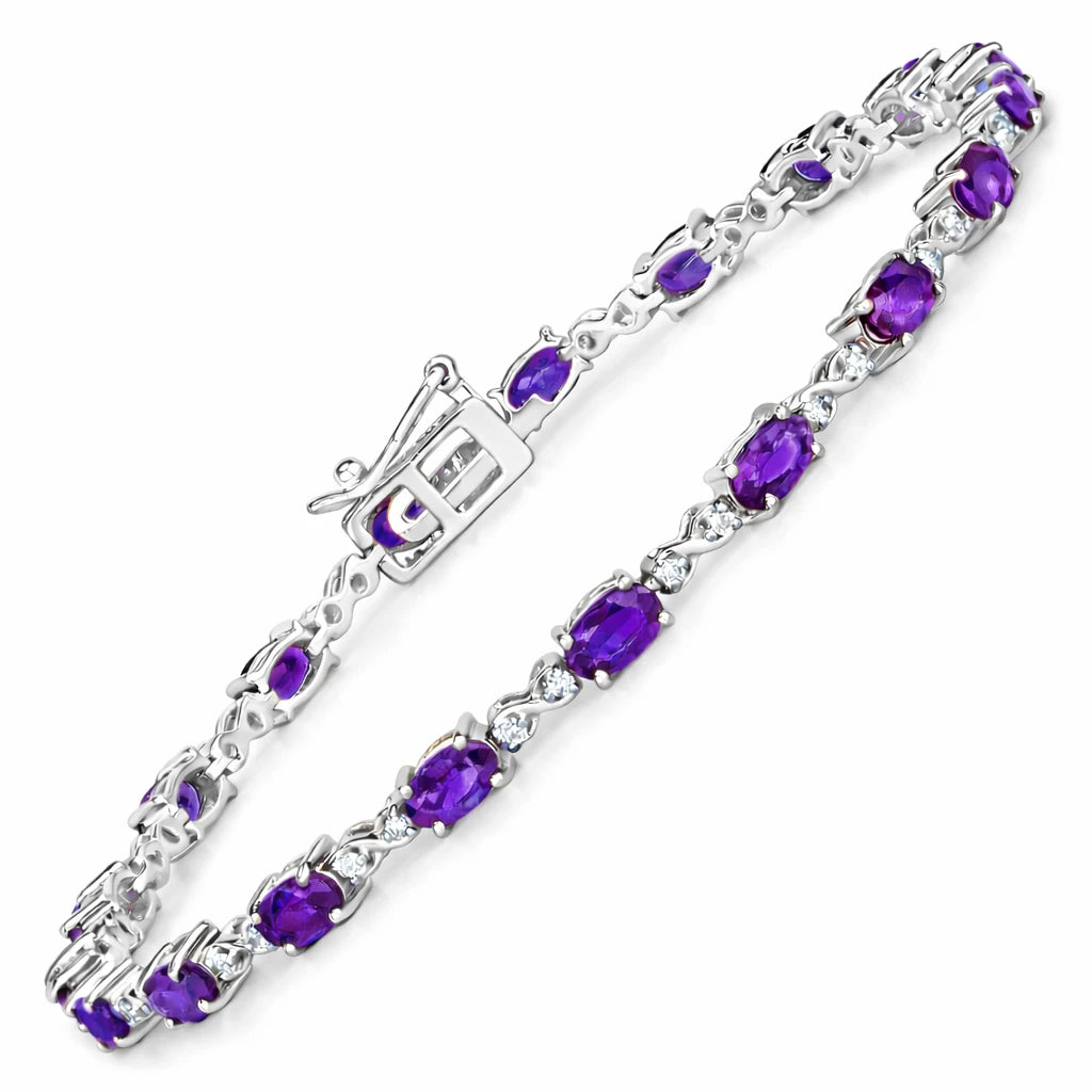 Oval Diamond Accent Bracelet