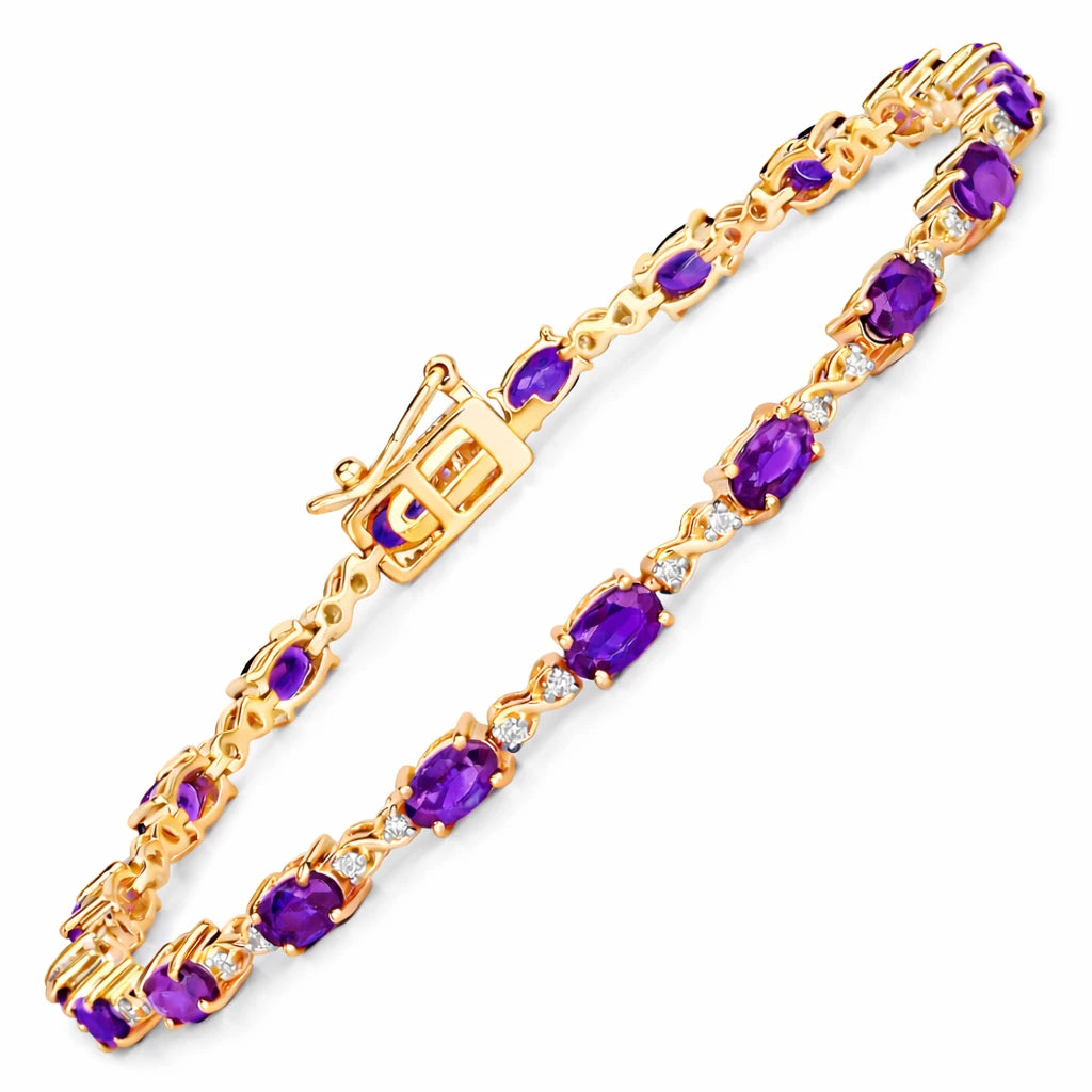 Oval Diamond Accent Bracelet