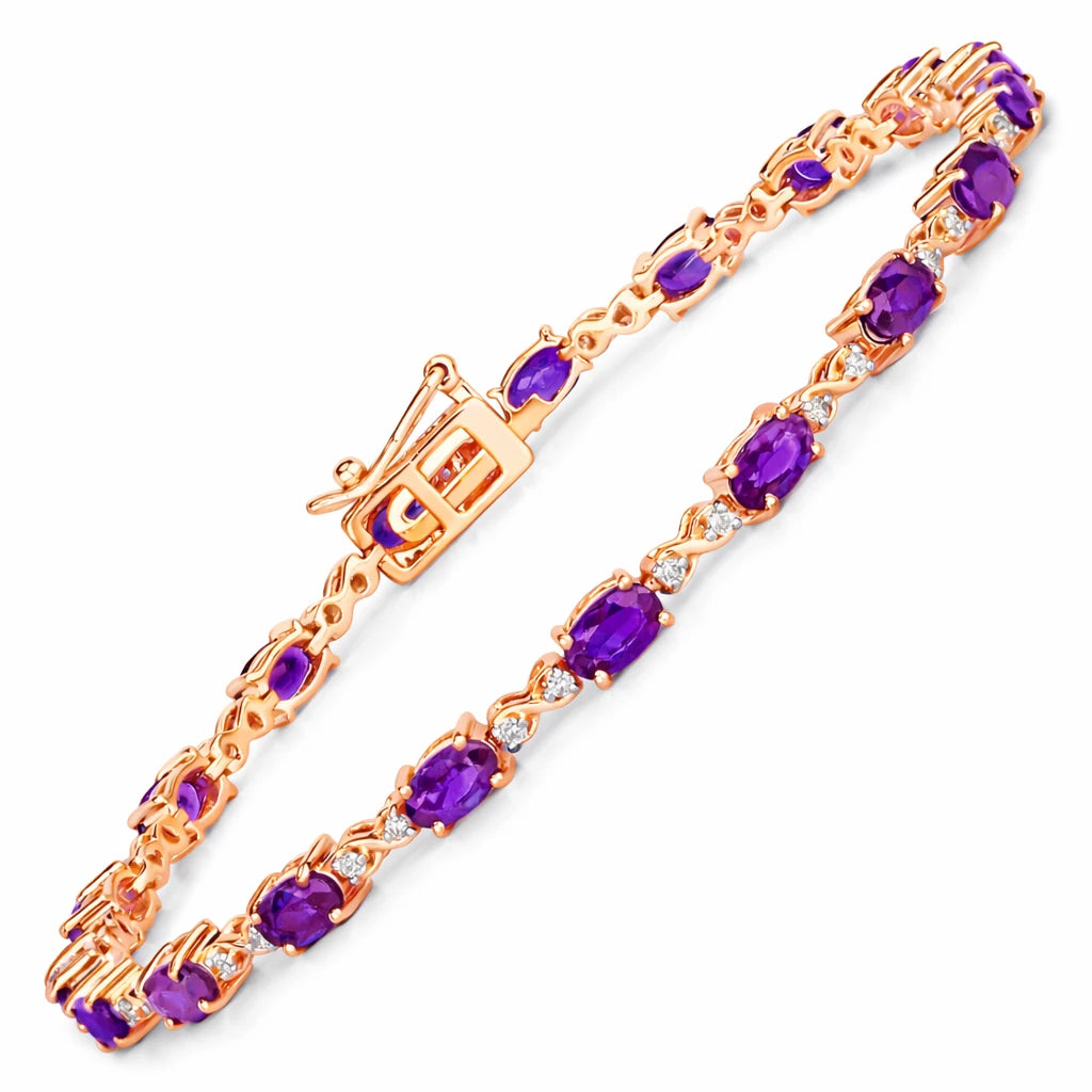 Oval Diamond Accent Bracelet