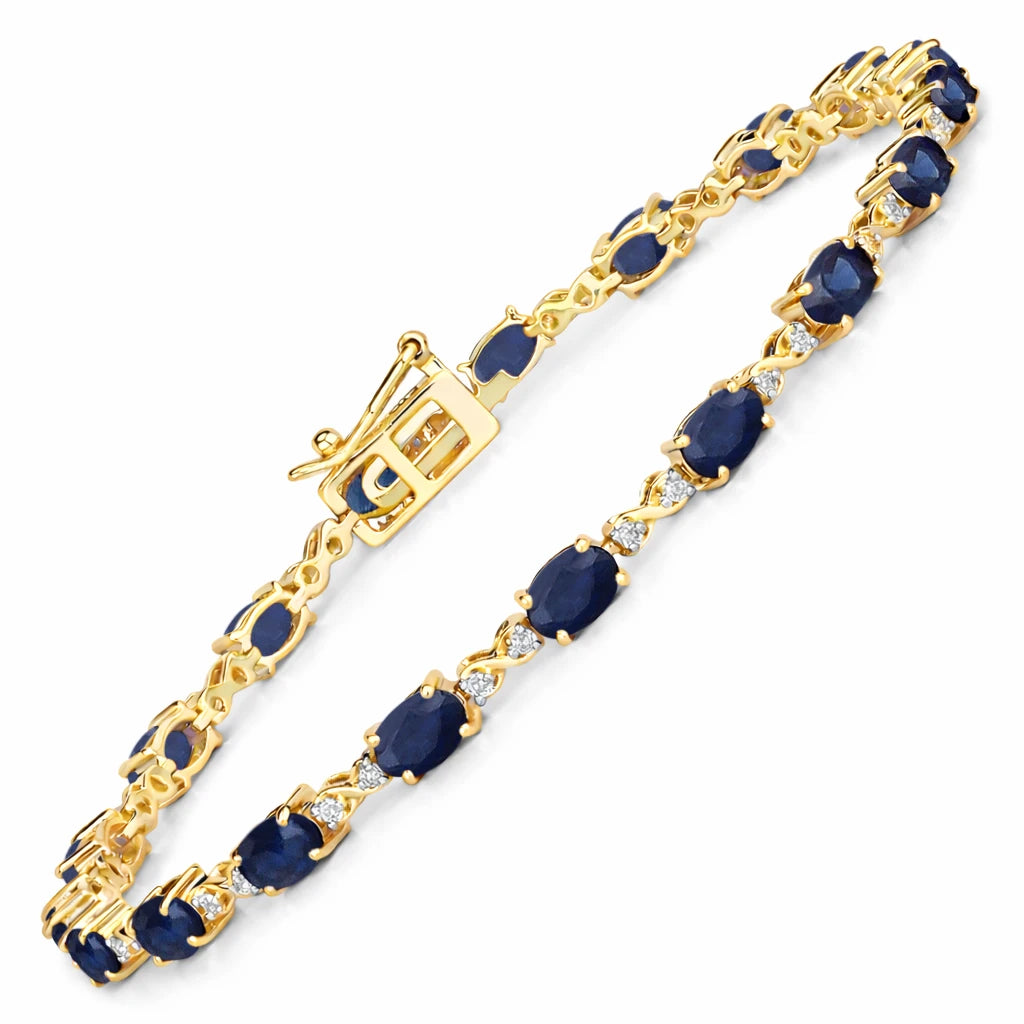 Oval Diamond Accent Bracelet