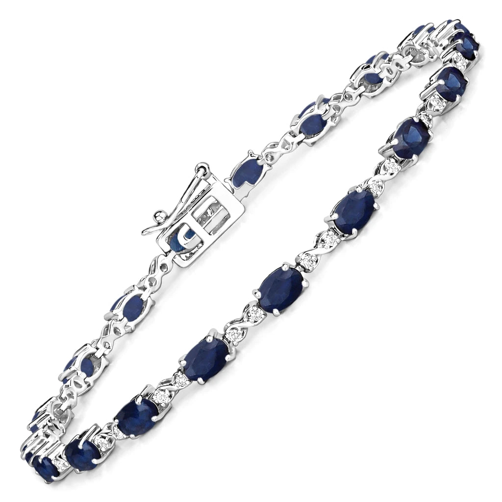 Oval Diamond Accent Bracelet