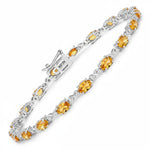 Oval Diamond Accent Bracelet