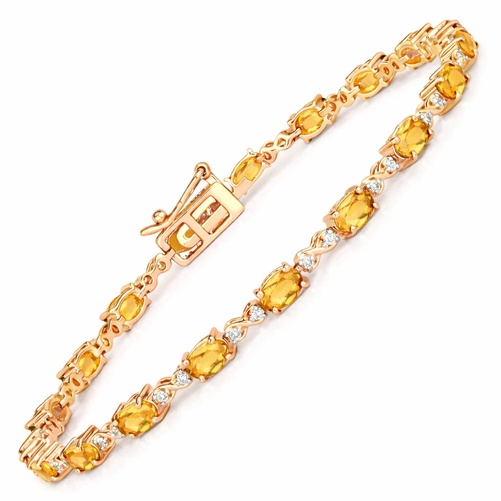 Oval Diamond Accent Bracelet