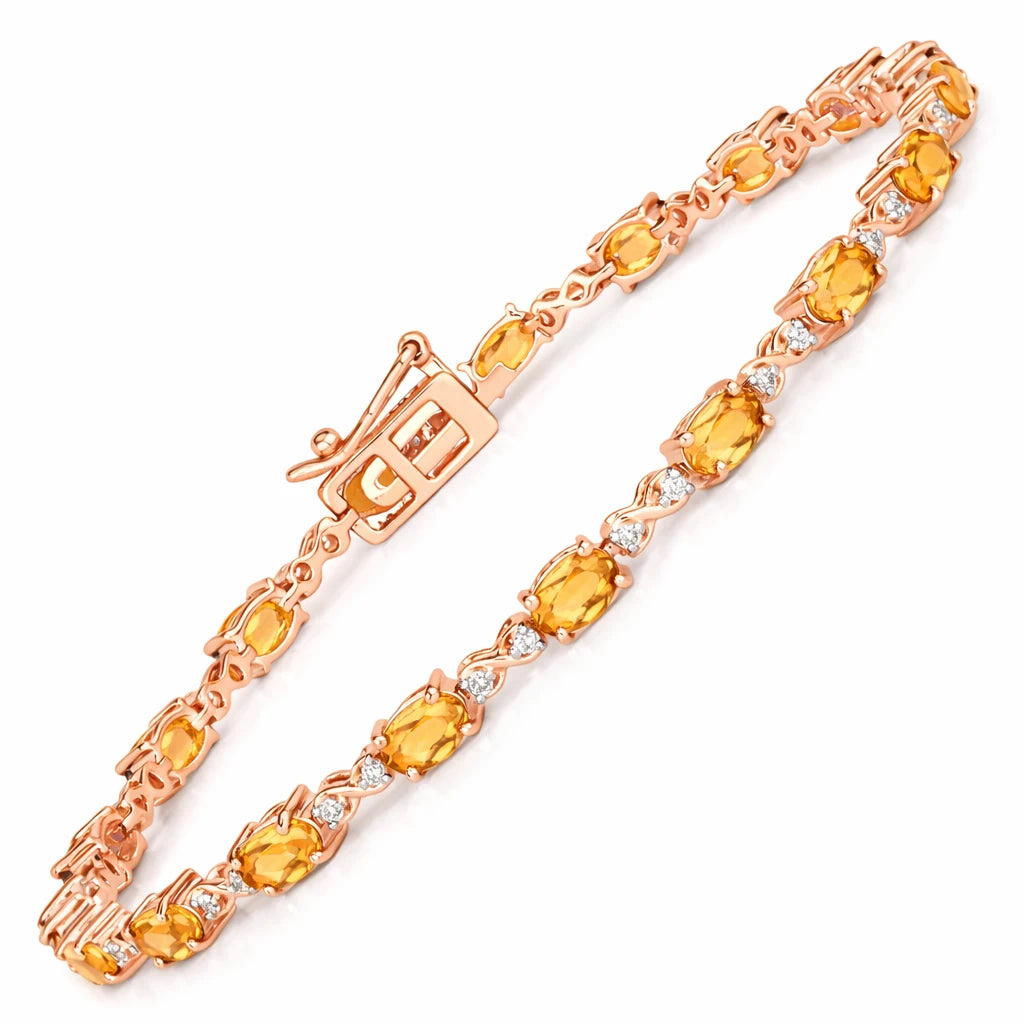 Oval Diamond Accent Bracelet