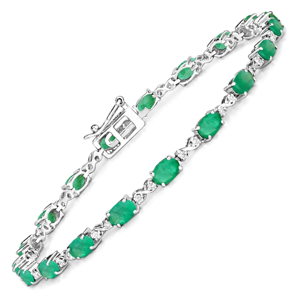 Oval Diamond Accent Bracelet